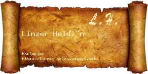 Linzer Helén névjegykártya